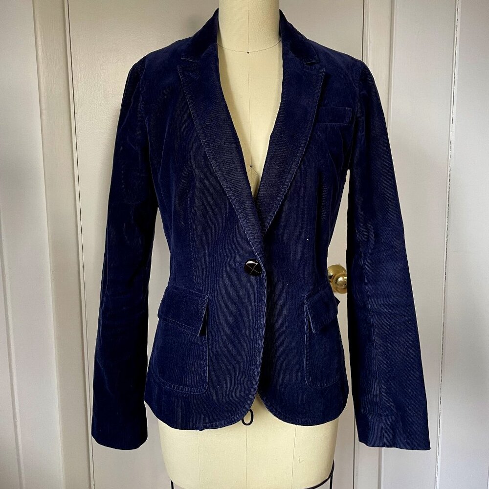 Blue Corduroy Banana Republic Blazer, Size 6